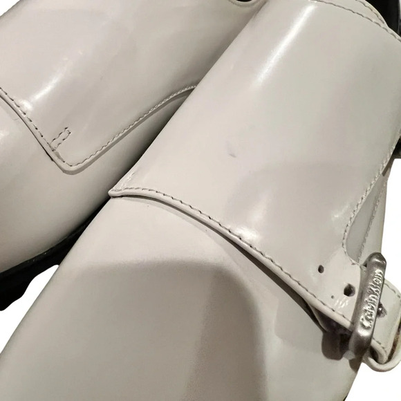 Calvin Klein Women’s White Leather Loafers Size 9 - new without box - Picture 6 of 9